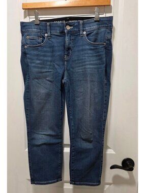 Torrid Crop Bombshell Skinny Jeans Premium Stretch Size 12 Medium Wash Denim